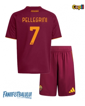 AS Roma Lorenzo Pellegrini #7 Echipament de Fotbal Replică 2025-26 Copii Acasa (+ Șorturi)